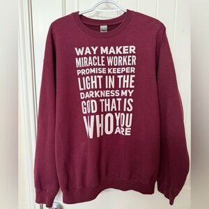 Gildan Maroon Graphic Sweatshirt - Waymaker